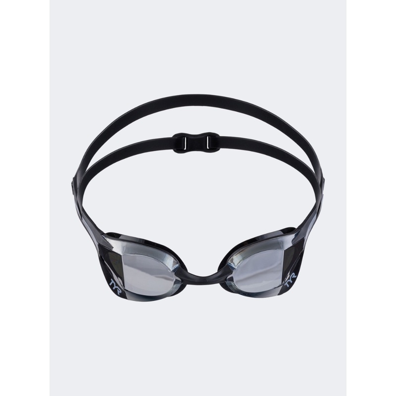 Tyr Tracer-X Elite Mirrored Racing Unisex Swim Goggles Silver/Black