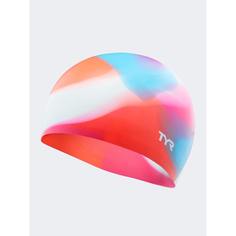 Tyr Youth Silicone Kids Swim Cap Pink/Blue