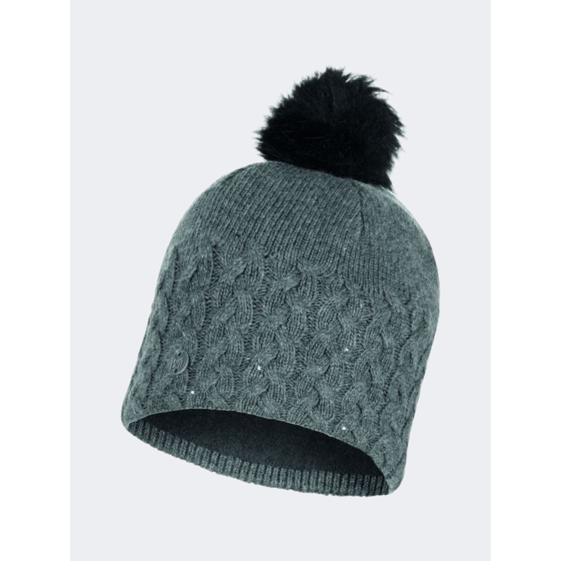 Buff Knitted & Polar Women Lifestyle Beanie Grey
