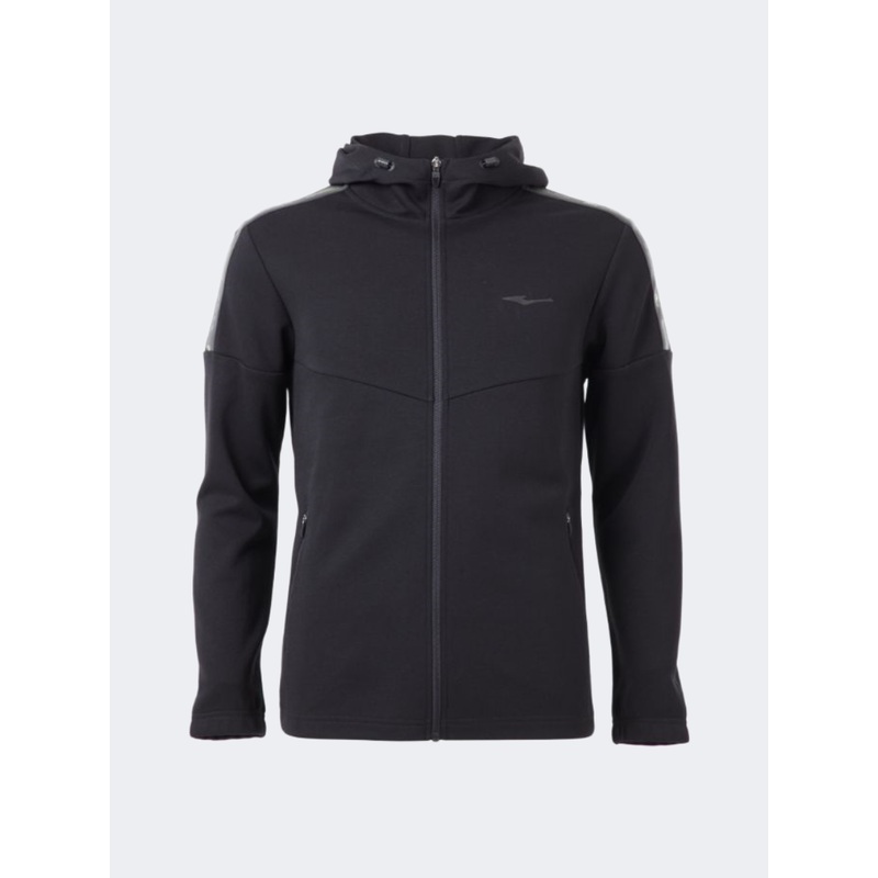 Erke Full Zip Men Running Hoody Black
