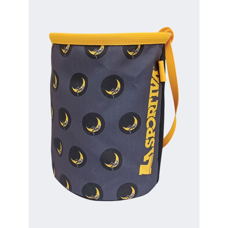La Sportiva Climbing On The Moon Chalk Bag Carbon/Giallo
