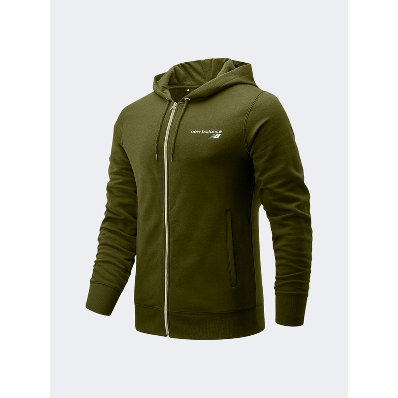 New Balance Core Full Zip Men Lifestyle Hoody Army Olive/Green