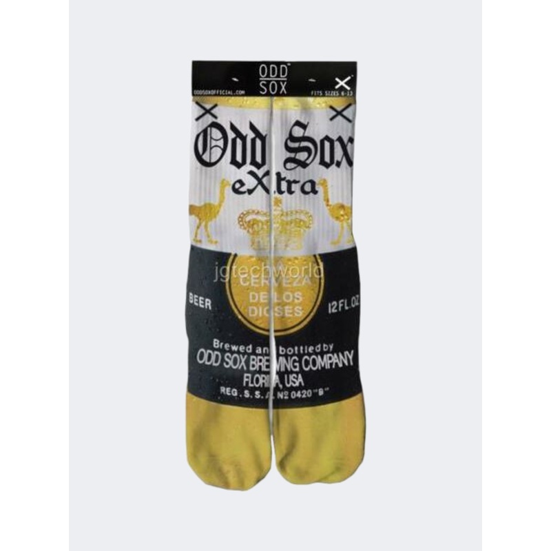 Odd Sox Cerveza Unisex Lifestyle Sock Black/Yellow