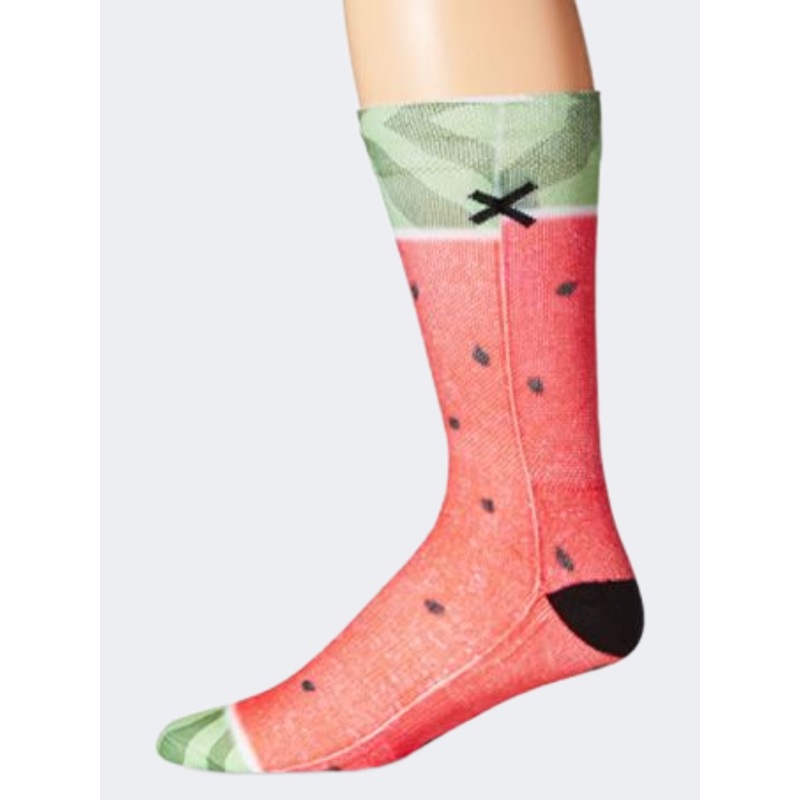 Odd Sox Watermelon Unisex Lifestyle Sock Black/Red/Green