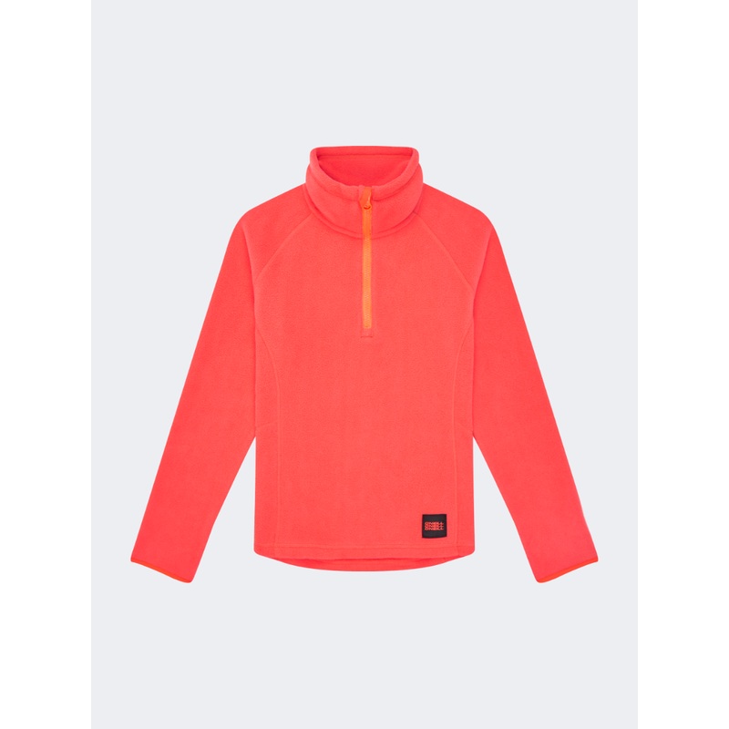 Oneill Pg 1/4 Zip Kids-Girls Skiing Fleece Neon Flame