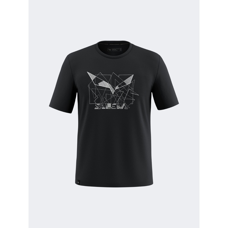 Salewa Eagle Geometric Men Hiking T-Shirt Black Out