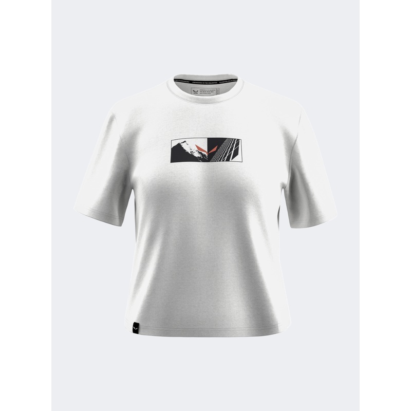 Salewa Eagle Hybrid Loose Men Hiking T-Shirt Optical White