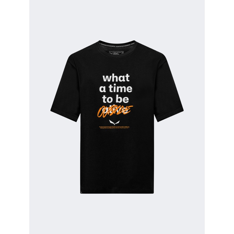 Salewa Eagle Outside Loose Men Hiking T-Shirt Black Out