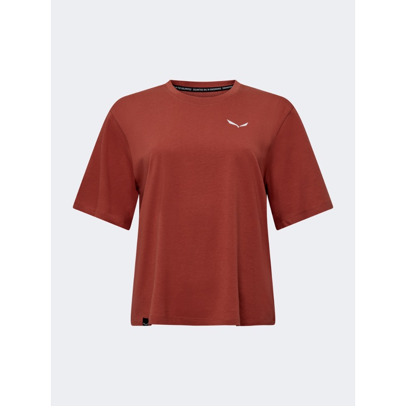 Salewa Eagle Sunset Loose Women Hiking T-Shirt Etruscan Red
