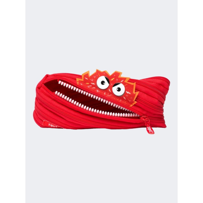 Zipit Talking Monstar Pouch Clip Strip Back To School Pencil Case Red