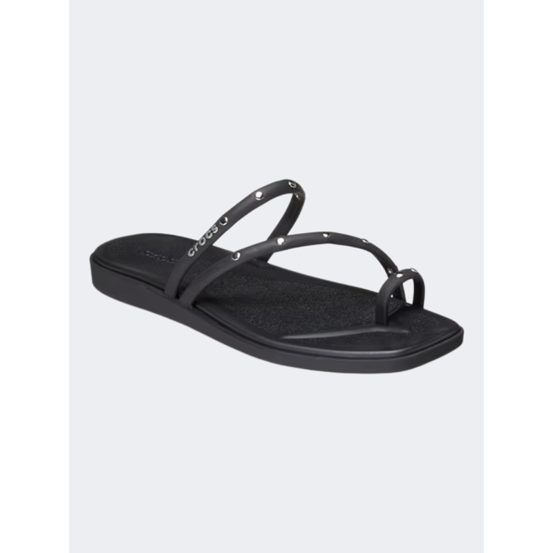 Crocs Miami Studded Toe Loop Women Lifestyle Slippers Black
