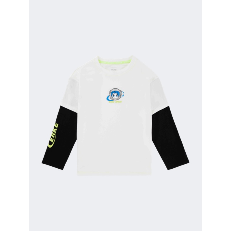 Erke Kids Lifestyle Long Sleeve White