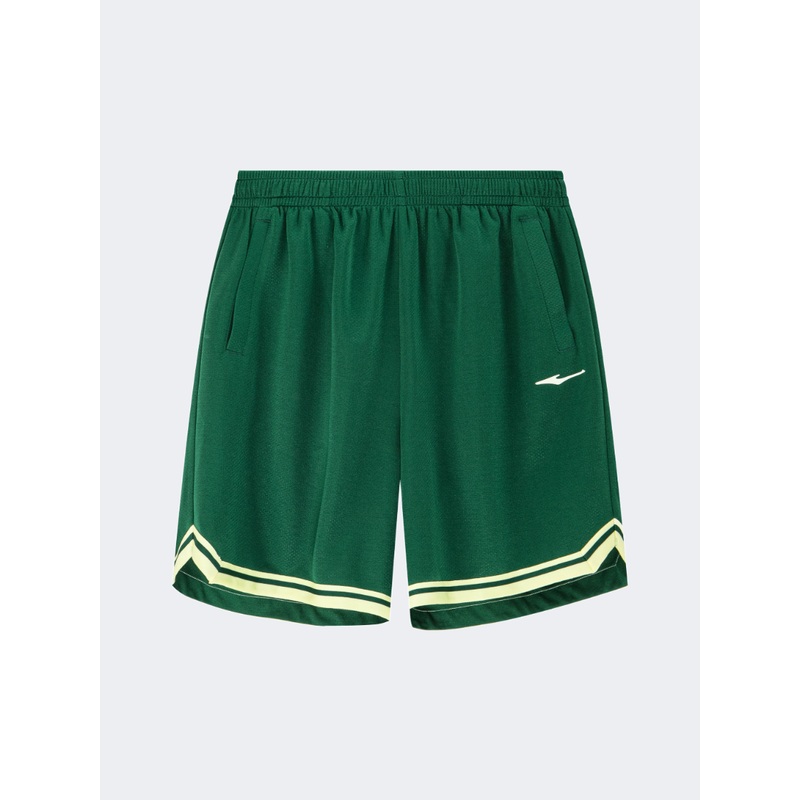Erke Men Basketball Short Amber Green