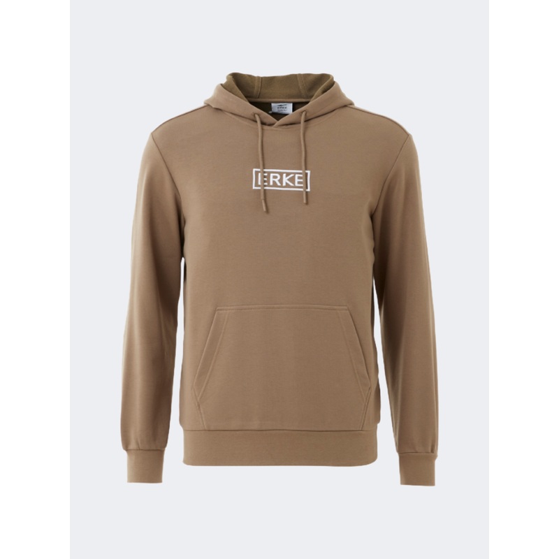 Erke Pullover Men Lifestyle Hoody Dark Brown