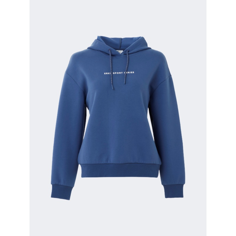 Erke Pullover Women Running Hoody Dark Blue