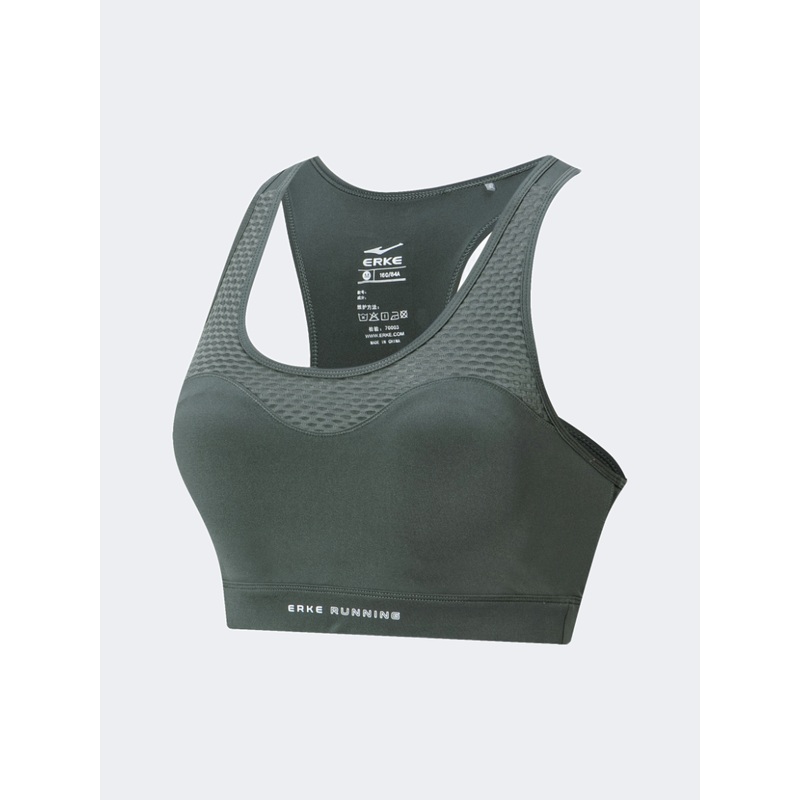Erke Sports Women Training Bra Bamboo Green