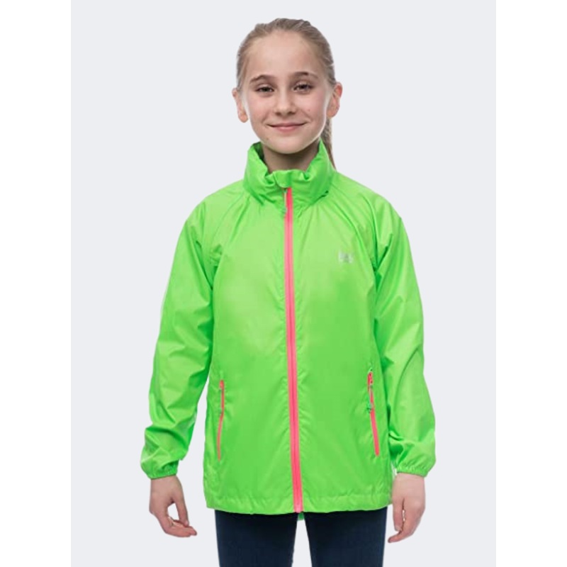 Mac In A Sac Origin Kids Performance Jacket Neon Green/Pink