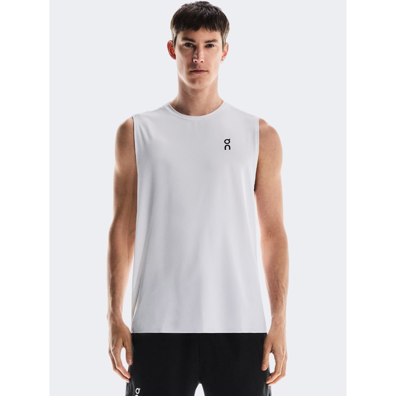 On Court Men Tennis Tank All White