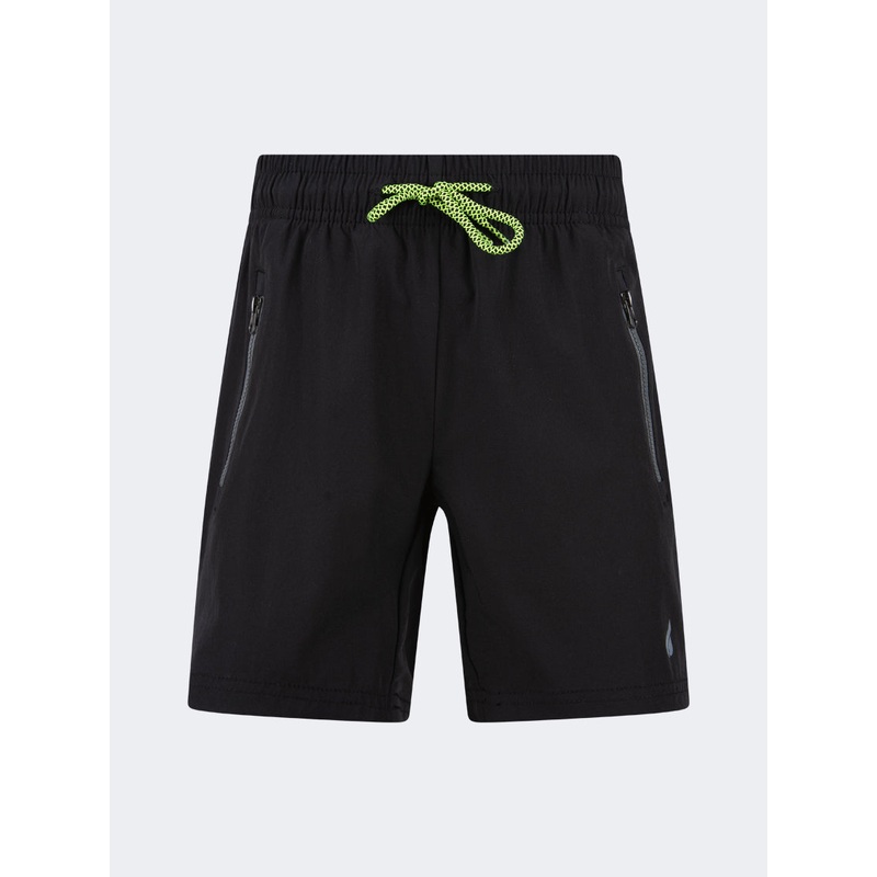 Oil And Gaz Breathable Kids Boys Beach  Swim Short Black