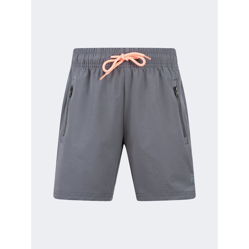 Oil And Gaz Breathable Kids Boys Beach  Swim Short Grey