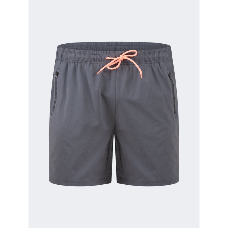 Oil And Gaz Breathable Men Beach  Swim Short Grey