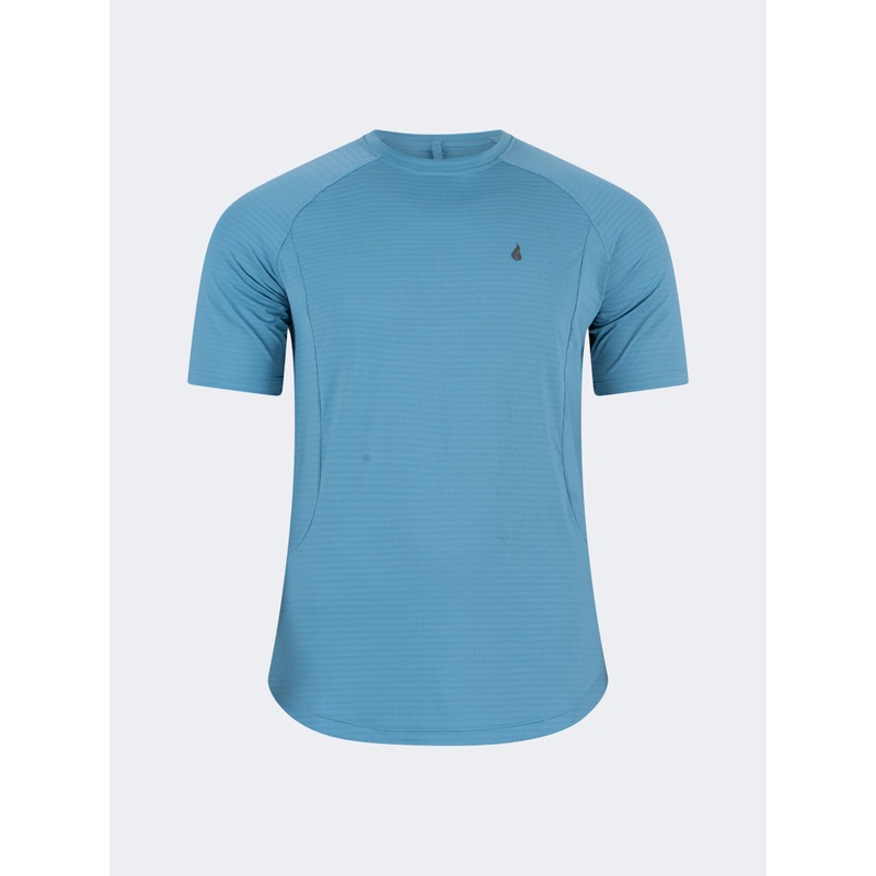 Oil And Gaz Comfortable Men Training T-Shirt R-Neck Blue