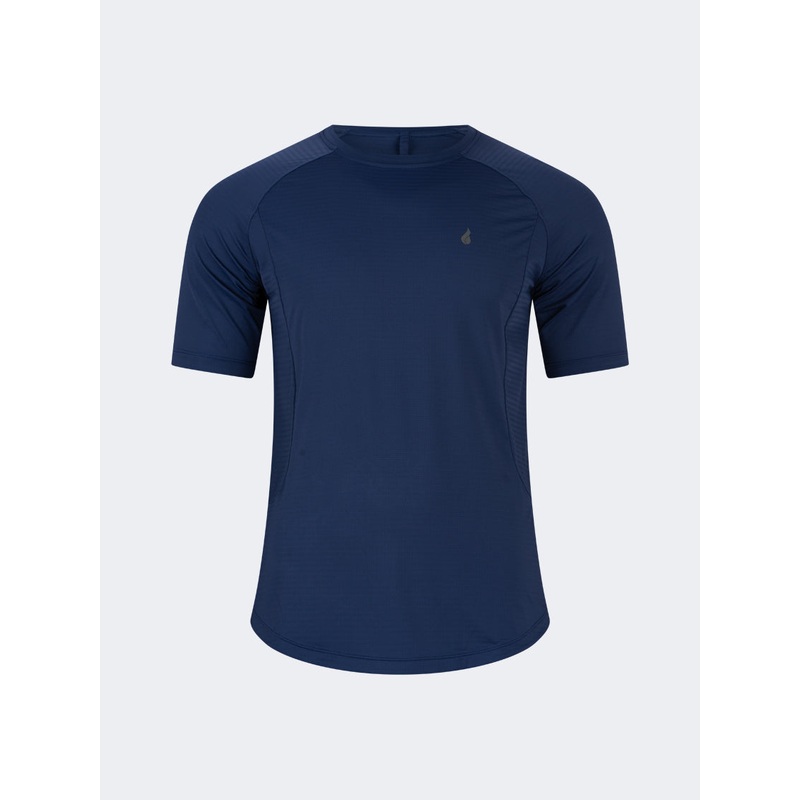 Oil And Gaz Comfortable Men Training T-Shirt R-Neck Navy
