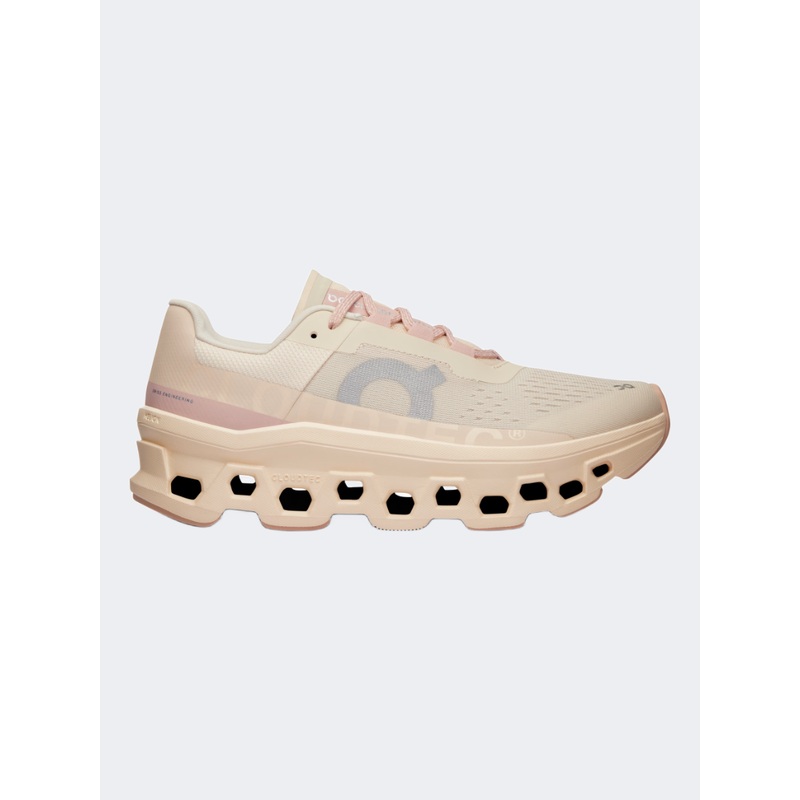 On Cloudmonster Women Running Shoes Moon/Fawn