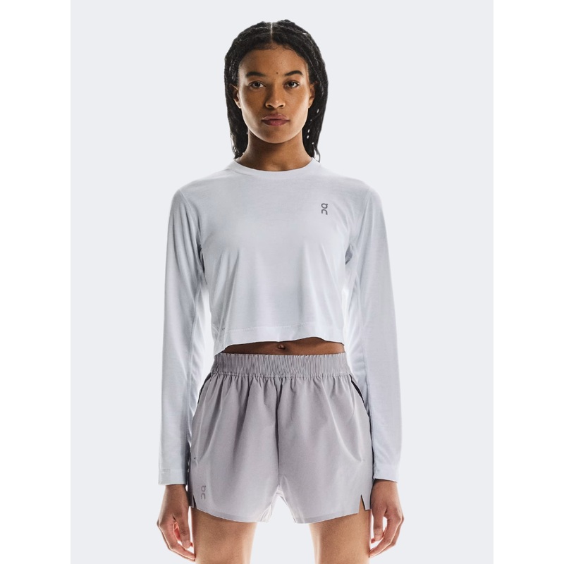On Train Long-T Crop Graphic Women Training Long Sleeve White