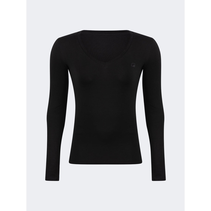 Top Ten Comfortable Women Lifestyle V-Long Sleeve Black