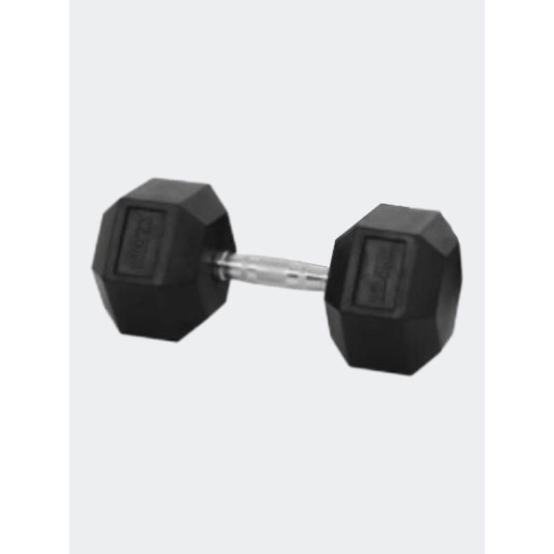 Irm-Fitness Factory Rubber Hex Dumbbell 22.5Kg Weights Black