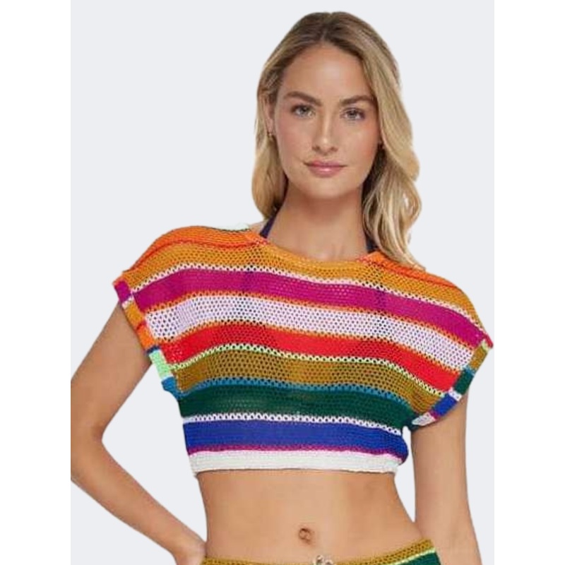 Pq Swim Calypso Renee Crop Top Women Beach Shirt Multicolor