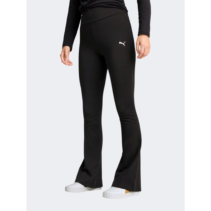 Puma Essentials High-Waist Flared Women Lifestyle Tight Black