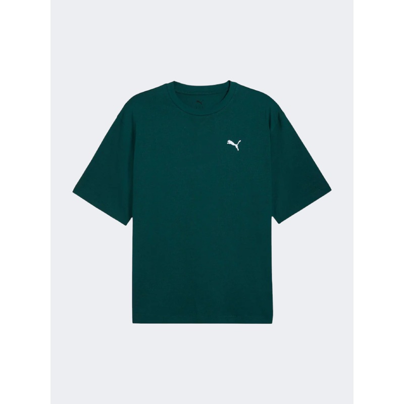 Puma Wardrobe Essential Boxy Men Lifestyle T-Shirt Green Terrain
