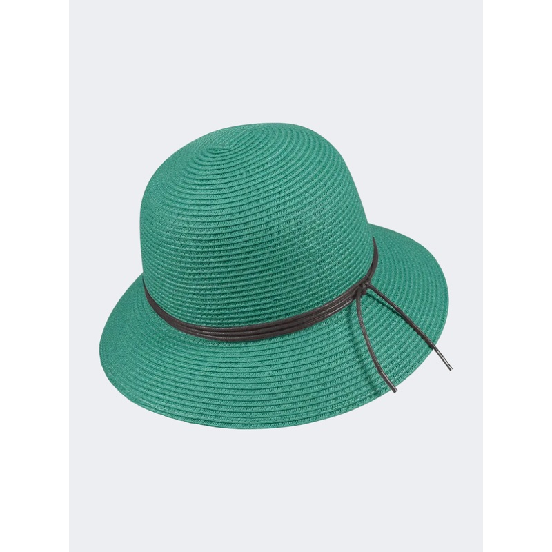 Stamion Cloche With Decorative Cord Women Beach Hat Turquoise