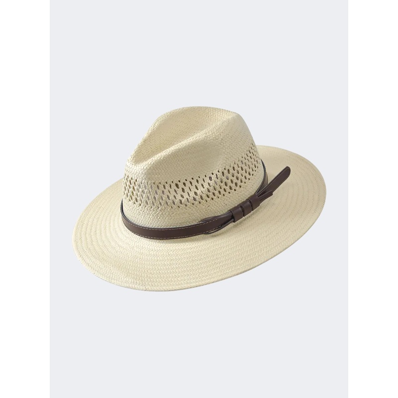 Stamion Fedora Men Beach Hat Off White
