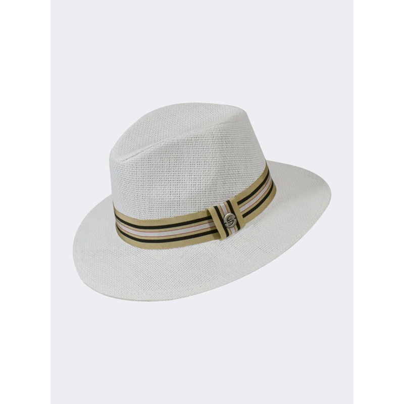 Stamion Fedora Men Beach Hat White/Beige