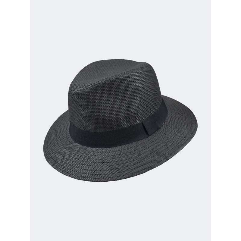 Stamion Fedora With Ribbon en Men Beach Hat Black