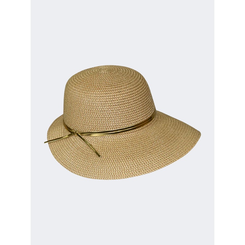Stamion Japanese Women Beach Hat Brown/Gold