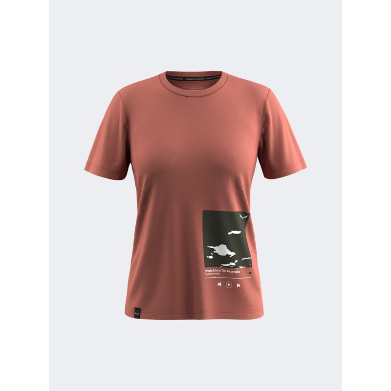 Salewa Eagle Cover Women Hiking T-Shirt Etruscan Red