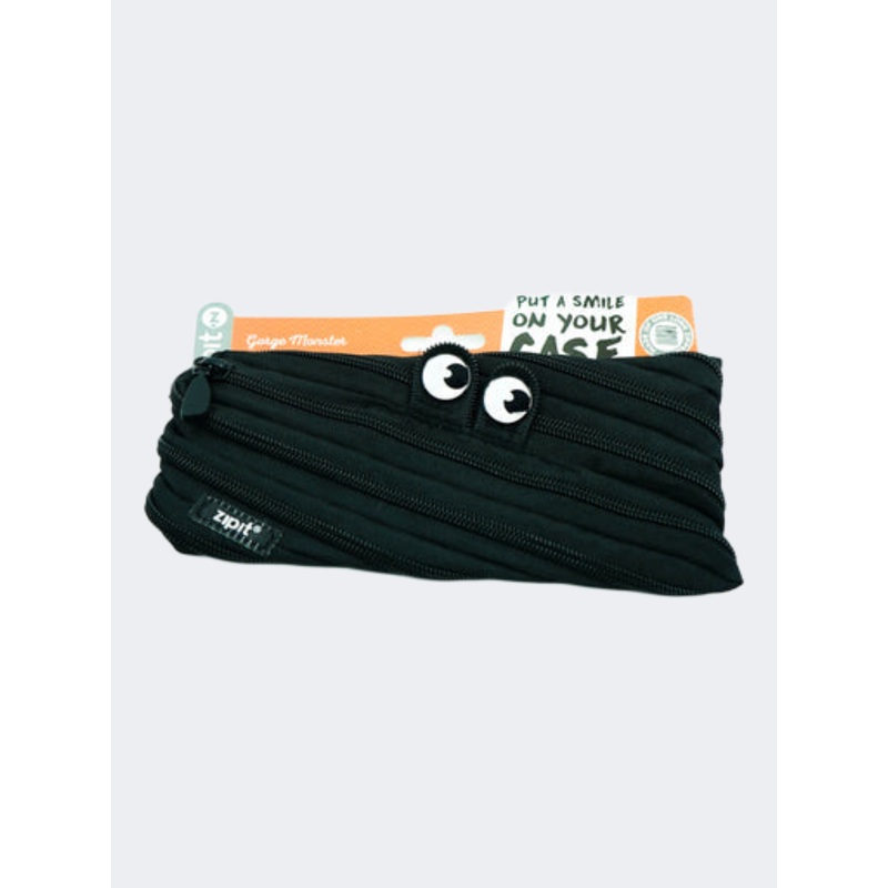 Zipit Gorge Monster Pouch Clip Back To School Pencil Case Black