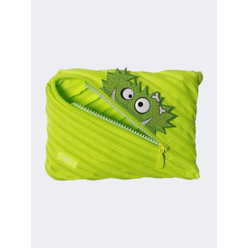Zipit Talking Monstar Jumbo Pouch Back To School Pencil Case Grizzle Lime