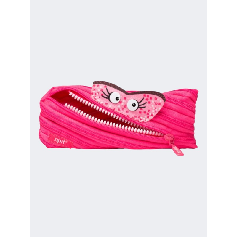 Zipit Talking Monstar Pouch Clip Strip Back To School Pencil Case Pink