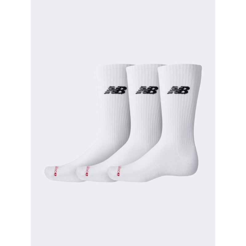New Balance 3 Pack Everyday Lightweight Quarter Crew Unisex Lifestyle Sock White