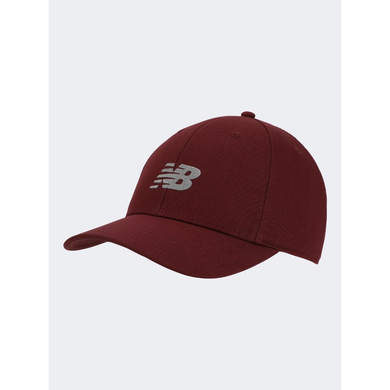 New Balance 6 Panel Structured Snapback Unisex Lifestyle Cap Monarch Burgundy