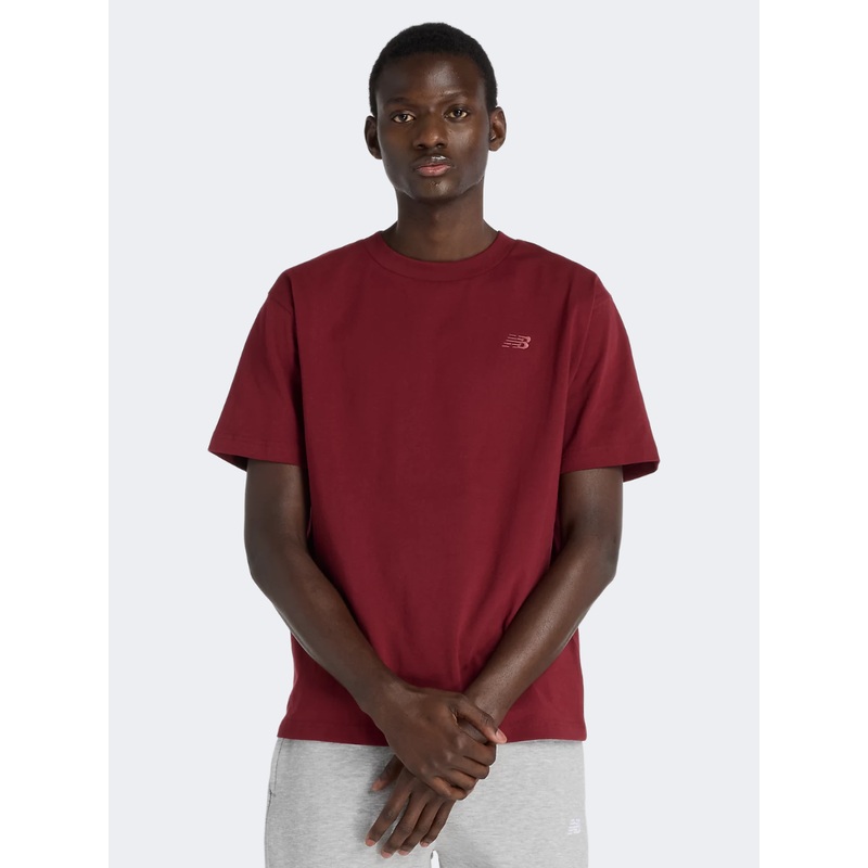New Balance Athletics Cotton Men Lifestyle T-Shirt Monarch Burgundy