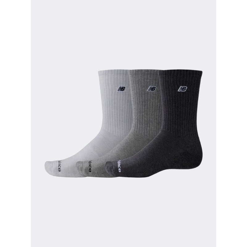 New Balance Melange Patch Logo Crew 3 Pack Unisex Lifestyle Sock Multicolor