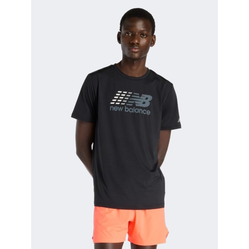New Balance Multi Color Men Performanc T-Shirt Black