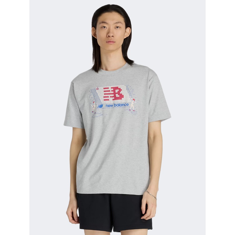 New Balance Stands Men Lifestyle T-Shirt Athletic Grey