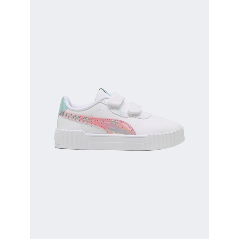 Puma Carina 3 Space Belle V Girls Lifestyle Shoes White/Pink